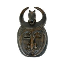 Pakabinama afrikietiška medinė kaukė 7,5x16x30 cm