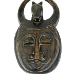 Pakabinama afrikietiška medinė kaukė 7,5x16x30 cm