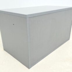 Pakabinama sieninė pilkos spalvos spintelė stiklinėmis durimis 42,5×70,5×40,5 cm