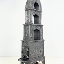 Norvegiška Ulefos penkių dalių ketaus krosnelė, gamybos metai 1900-1930 m. 98x43x240 cm