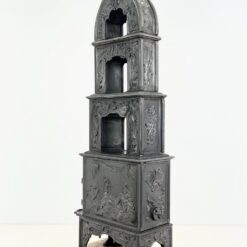 Norvegiška Ulefos penkių dalių ketaus krosnelė, gamybos metai 1900-1930 m. 98x43x240 cm