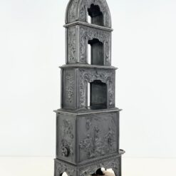 Norvegiška Ulefos penkių dalių ketaus krosnelė, gamybos metai 1900-1930 m. 98x43x240 cm