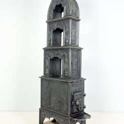 Norvegiška Ulefos penkių dalių ketaus krosnelė, gamybos metai 1900-1930 m. 98x43x240 cm