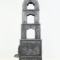 Norvegiška Ulefos penkių dalių ketaus krosnelė, gamybos metai 1900-1930 m. 98x43x240 cm