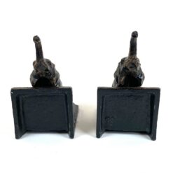 Knygų laikikliai iš ketaus su dramblių figūromis 2 vnt. komplektas 8×10,5×14,5 cm