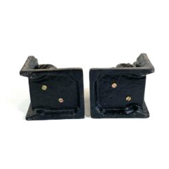 Knygų laikikliai iš ketaus su dramblių figūromis 2 vnt. komplektas 8×10,5×14,5 cm