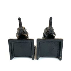 Knygų laikikliai iš ketaus su dramblių figūromis 2 vnt. komplektas 8x10x14,5 cm