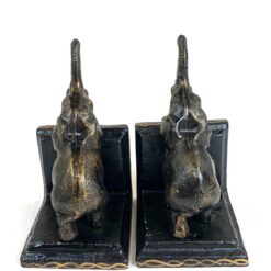 Knygų laikikliai iš ketaus su dramblių figūromis 2 vnt. komplektas 8x10x14,5 cm