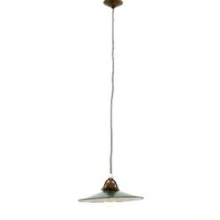 Pakabinamas industrinio stiliaus emaliuoto metalo šviestuvas 25,5×25,5×98 cm