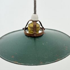 Pakabinamas industrinio stiliaus emaliuoto metalo šviestuvas 25,5×25,5×98 cm