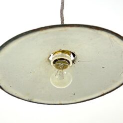 Pakabinamas industrinio stiliaus emaliuoto metalo šviestuvas 25,5×25,5×98 cm