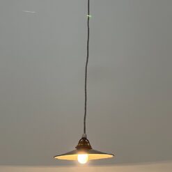 Pakabinamas industrinio stiliaus emaliuoto metalo šviestuvas 25,5×25,5×98 cm