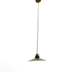 Pakabinamas industrinio stiliaus emaliuoto metalo šviestuvas 25,5x25,5x105 cm