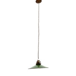 Pakabinamas industrinio stiliaus emaliuoto metalo šviestuvas 25,5×25,5×105 cm