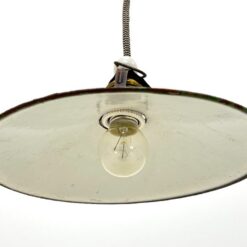 Pakabinamas industrinio stiliaus emaliuoto metalo šviestuvas 25,5×25,5×105 cm