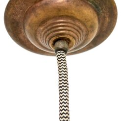 Pakabinamas industrinio stiliaus emaliuoto metalo šviestuvas 25,5×25,5×105 cm