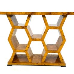 Art Deco stiliaus riešutmedžio lukšto konsolė „Korys” 40×121,5×79,5 cm