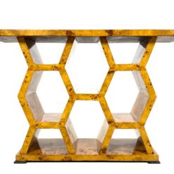 Art Deco stiliaus riešutmedžio lukšto konsolė „Korys” 40×121,5×79,5 cm