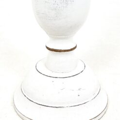 Medinė baltos spalvos žvakidė 17,5×17,5×54 cm