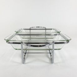 Metalinio rėmo marmitas su dviejais „Simax” stikliniais indais 32x51x11,5 cm