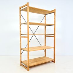 Medinė pastatoma penkių aukštų lentyna 60x123x211 cm