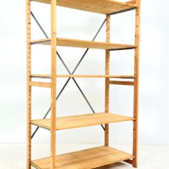 Medinė pastatoma penkių aukštų lentyna 60x123x211 cm