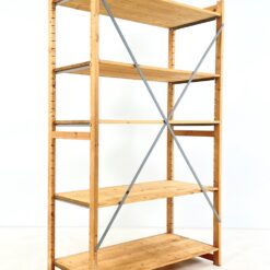 Medinė pastatoma penkių aukštų lentyna 60x123x211 cm