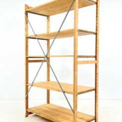 Medinė pastatoma penkių aukštų lentyna 60x123x211 cm