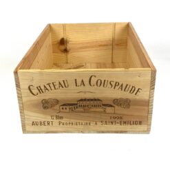 Medinė dėžė 12-ai vyno butelių "Château La Couspaude" 50,5x33,5x17,5 cm