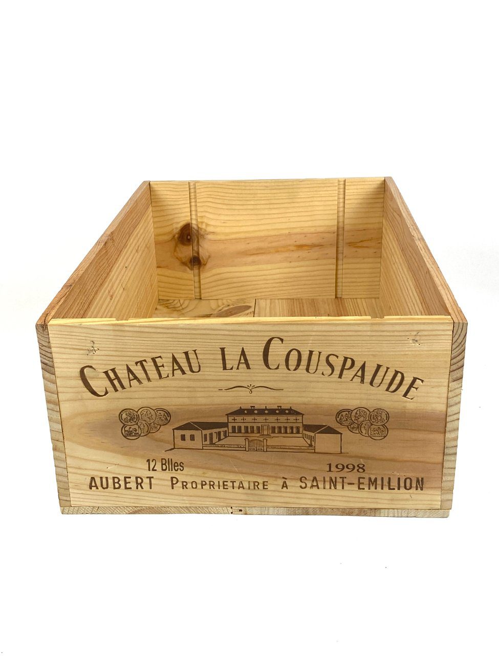 HN2910-dezes-ir-dezutes-buteliams-1 Medinė dėžė 12-ai vyno butelių „Château La Couspaude” 50,5×33,5×17,5 cm