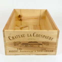 Medinė dėžė 12-ai vyno butelių „Château La Couspaude” 50,5×33,5×17,5 cm