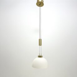 Fischer & Honsel GmbH pakabinamas reguliuojamo aukščio LED šviestuvas stikliniu gaubtu 25x25x107(+73) cm