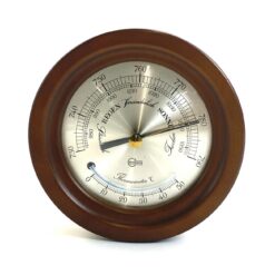 Vokiška "Barigo" pakabinama meteorologinė stotelė: barometras ir termometras mediniame rėme 4x13,5x13,5 cm