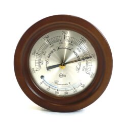 Vokiška „Barigo” pakabinama meteorologinė stotelė: barometras ir termometras mediniame rėme 4×13,5×13,5 cm