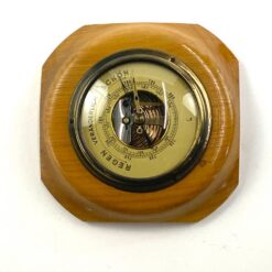 Vokiškas vintažinis „Lufft” pakabinamas barometras mediniame rėme 4×13,5×13,5 cm