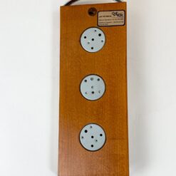 Pakabinama meteorologinė stotelė: termometras, barometras, higrometras mediniame rėme 3,5x15x43 cm