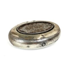 Ovali metalinė dėžutė 7,5x10x3 cm