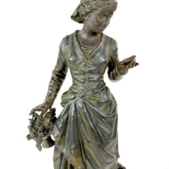 Moters statula iš cinko „Belle Fermière” 16x20x46 cm