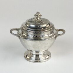 Prancūziška Gallia by Christofle sidabruoto metalo cukrinė 10x13,5x12 cm