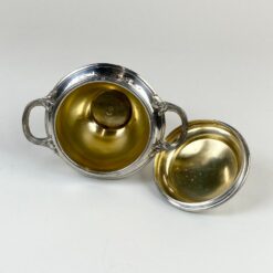 Prancūziška Gallia by Christofle sidabruoto metalo cukrinė 10×13,5×12 cm