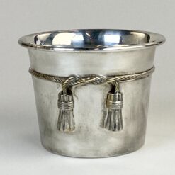 Prancūziškas SIS L’Ecuyer sidabruoto metalo vazonėlis 13,5×13,5×10 cm