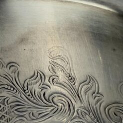 Angliškas Elkington & Co sidabruoto metalo indas su dangčiu 17x17x21 cm