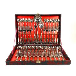 Metalinių stalo įrankių komplektas 12-ai asmenų su dėže 32,5x49x7 cm