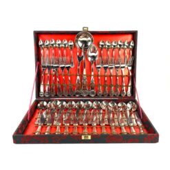Metalinių stalo įrankių komplektas 12-ai asmenų su dėže 32,5x49x7 cm