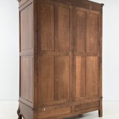 Ąžuolinė rokoko stiliaus dviejų durų spinta su veidrodžiais ir stalčiais 67x154x231 cm