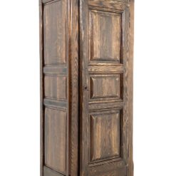 Tamsiai ruda siaura ąžuolo masyvo vienų durų spinta 52x77x169 cm