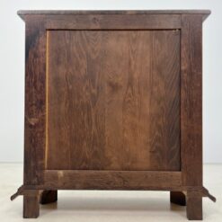 Tamsiai ruda ąžuolo masyvo vienų durų ir vieno stalčiaus komoda 36x86x88,5 cm