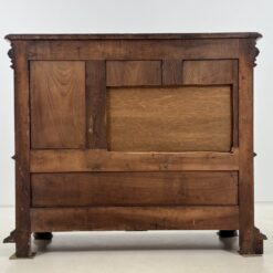 Ąžuolinė prancūziška Henriko II-ojo laikotarpio stiliaus komoda marmuriniu stalviršiumi 51x123x103 cm