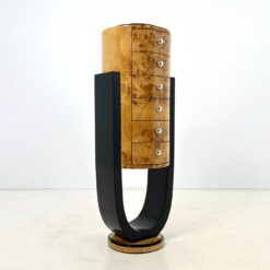 Art Deco stiliaus siaura šešių stalčių komoda 43x45x126 cm