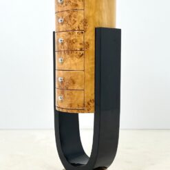 Art Deco stiliaus siaura šešių stalčių komoda 43x45x126 cm